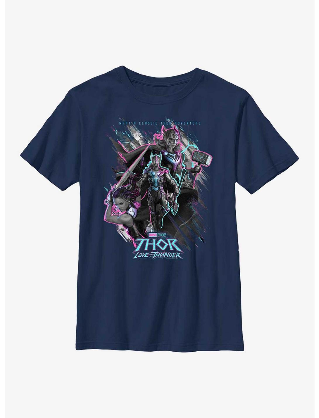 Marvel Thor: Love And Thunder Classic Adventure Youth T-Shirt, NAVY, hi-res