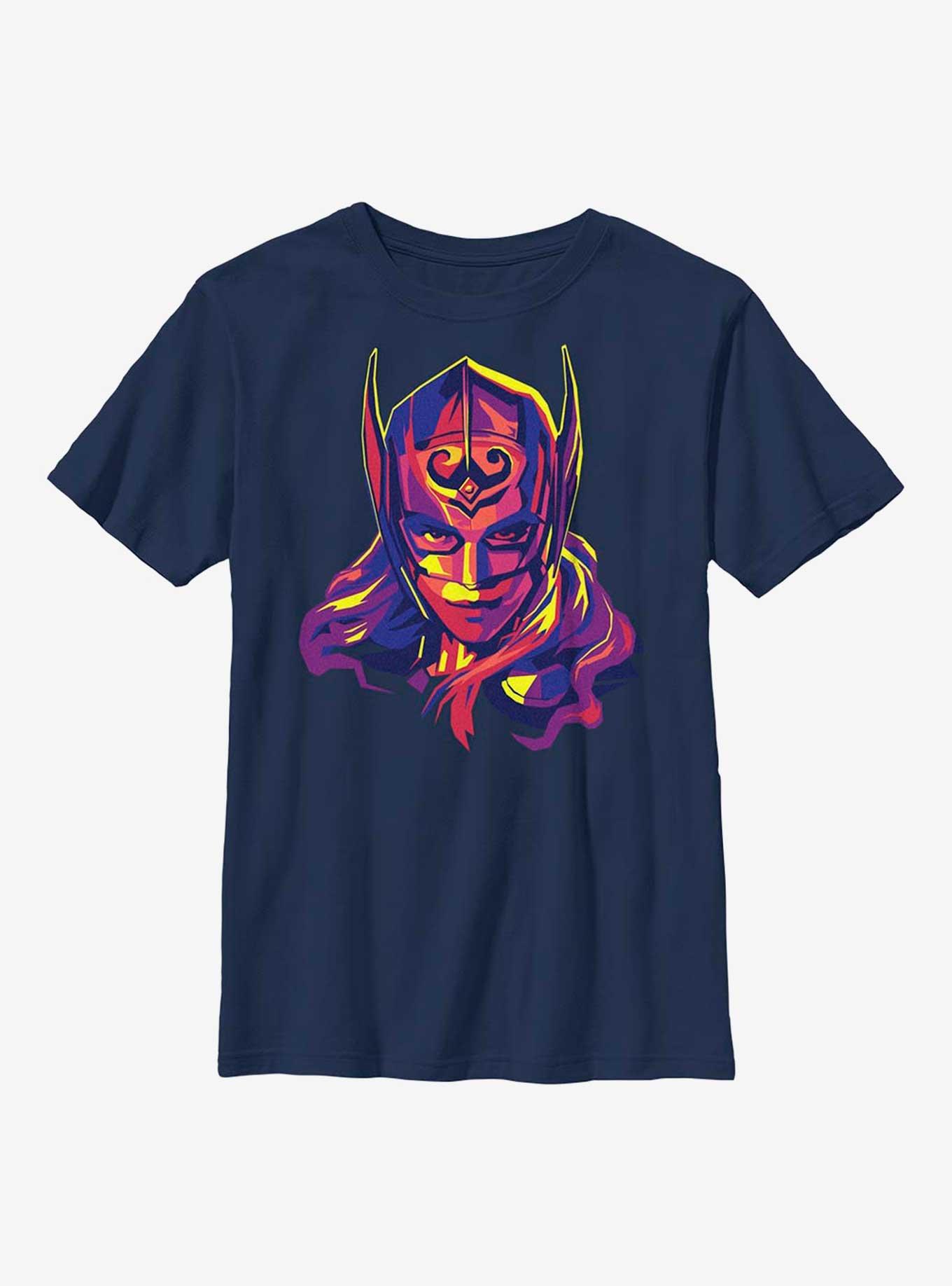 Marvel Thor: Love And Thunder Mighty Thor Youth T-Shirt, NAVY, hi-res view 1