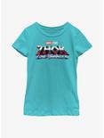 Marvel Thor: Love And Thunder Logo Youth Girls T-Shirt, TAHI BLUE, hi-res