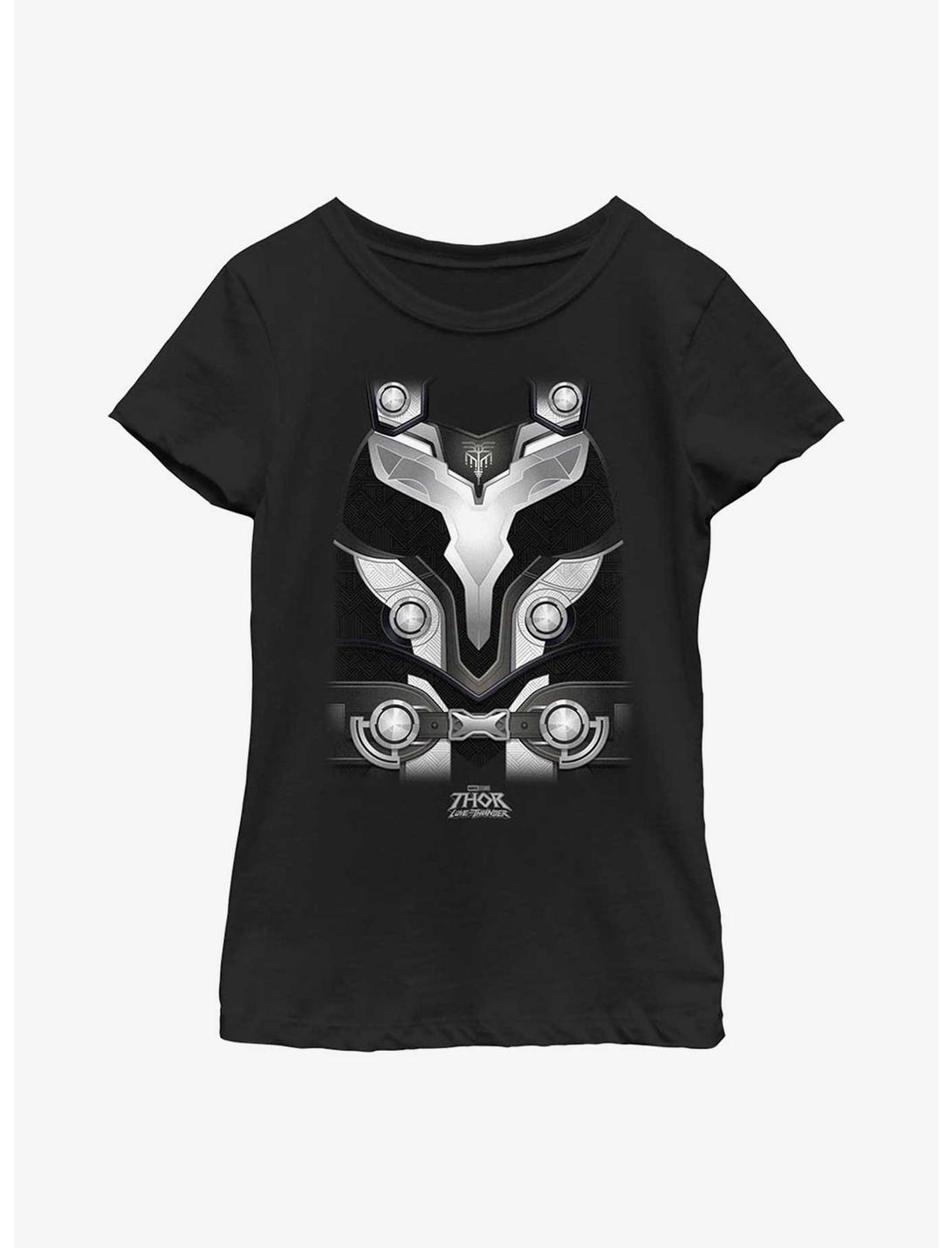 Marvel Thor: Love And Thunder Valkyrie Costume Youth Girls T-Shirt, BLACK, hi-res