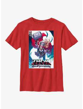 Marvel Thor: Love And Thunder Mighty Thor Comic Cover Youth T-Shirt, , hi-res