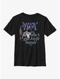 Marvel Thor: Love And Thunder Miek Knife Hands Youth T-Shirt, BLACK, hi-res