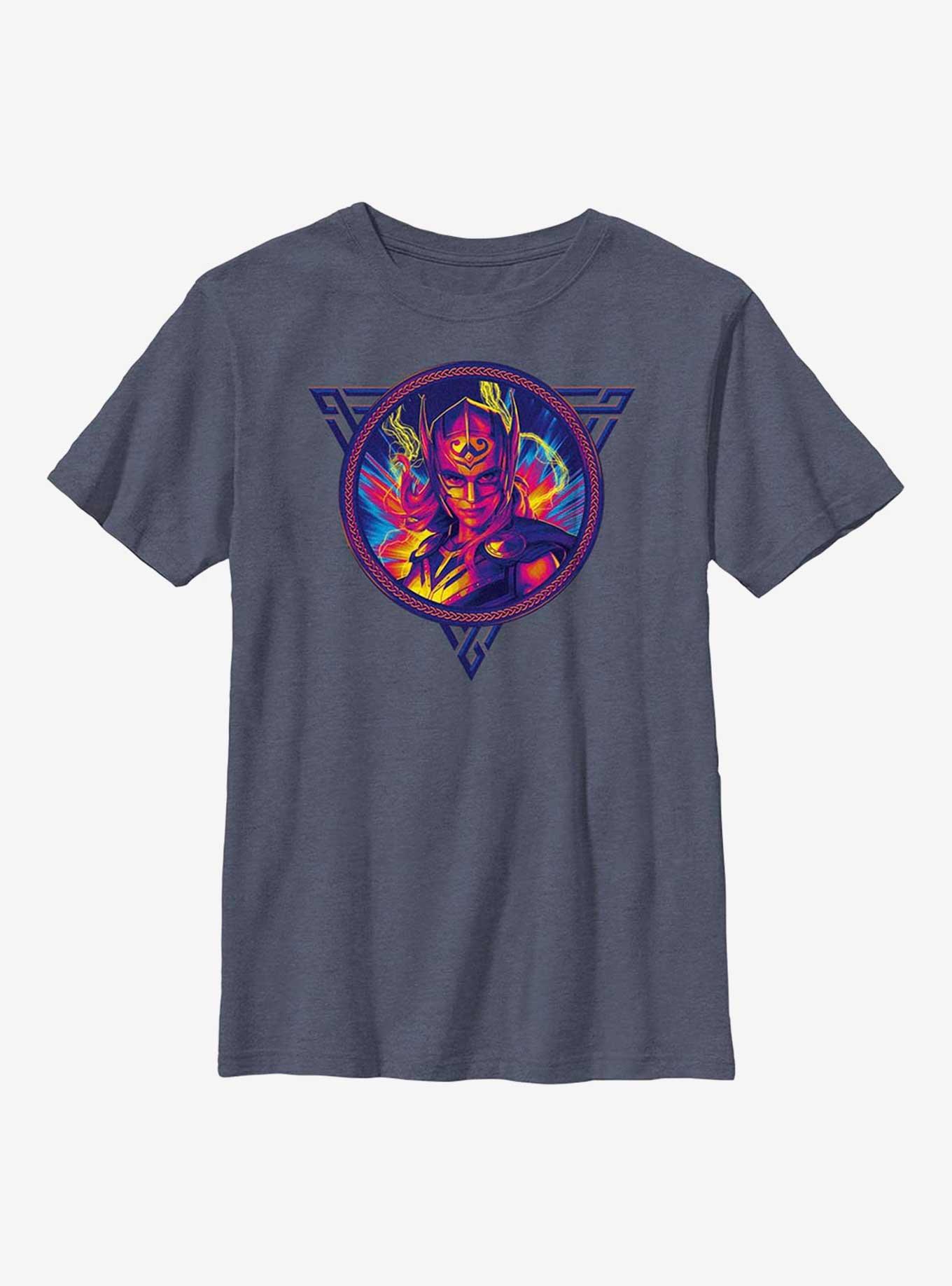 Marvel Thor: Love And Thunder Mighty Thor Portrait Badge Youth T-Shirt, , hi-res