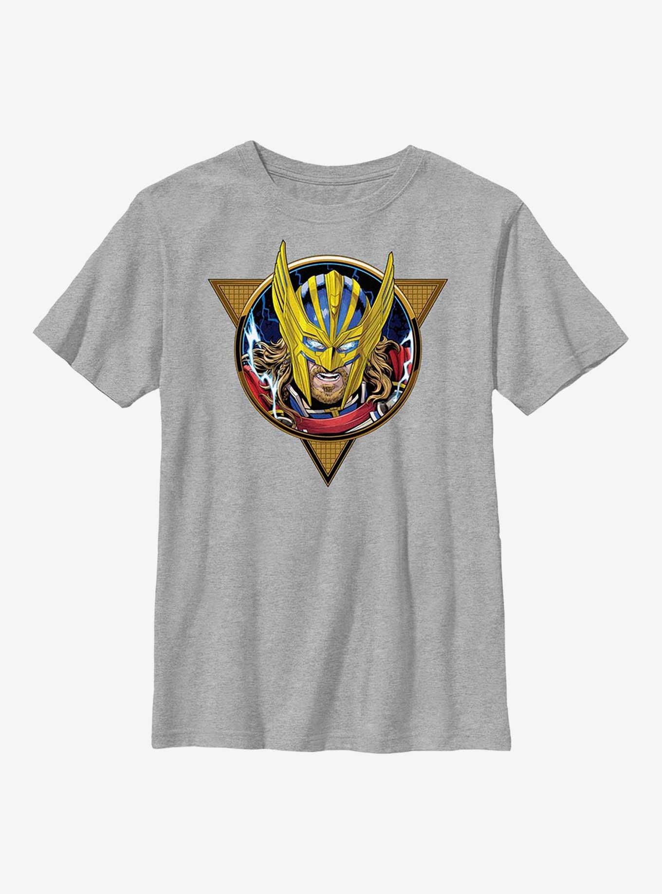 Marvel Thor: Love And Thunder Comic Badge Youth T-Shirt, ATH HTR, hi-res