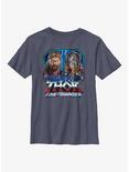 Marvel Thor: Love And Thunder Portraits Boxup Youth T-Shirt, NAVY HTR, hi-res