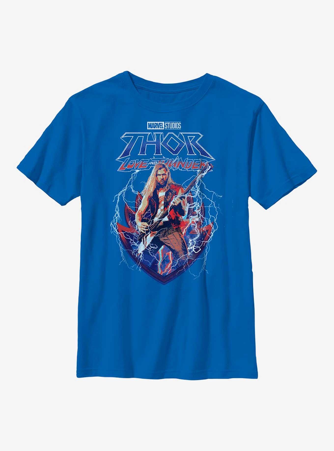Marvel Thor: Love And Thunder Rock On Youth T-Shirt, ROYAL, hi-res