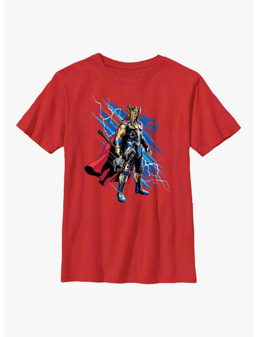 Marvel Thor: Love And Thunder Hero Thor Youth T-Shirt, RED, hi-res
