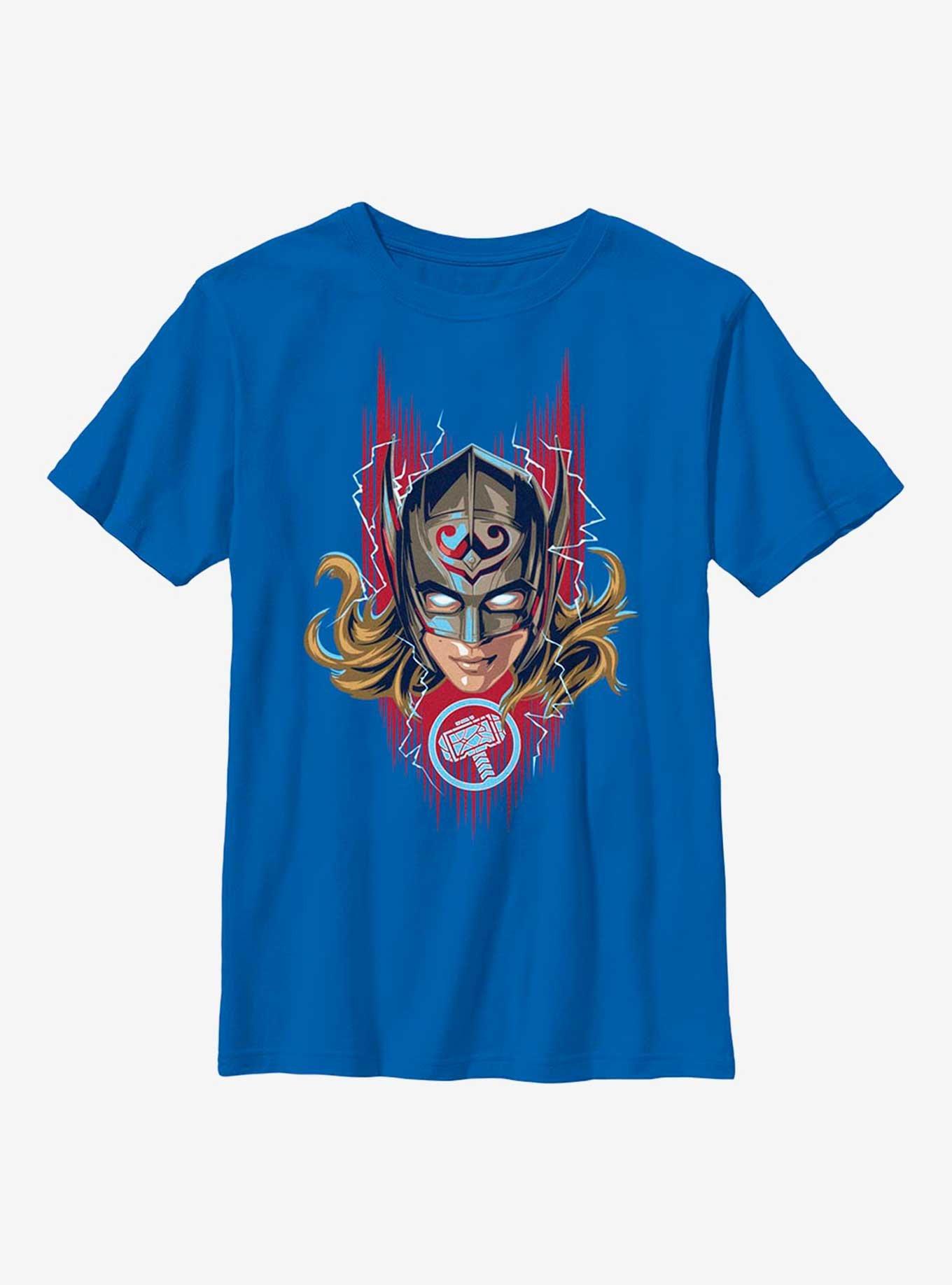 Marvel Thor: Love And Thunder Mighty Thor Helmet Youth T-Shirt, ROYAL, hi-res