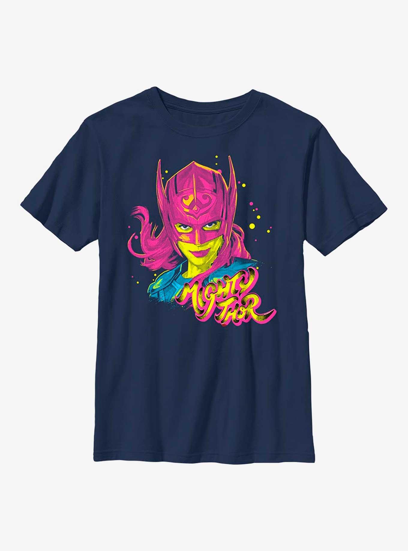 Marvel Thor: Love And Thunder Pop Art Thor Youth T-Shirt, NAVY, hi-res