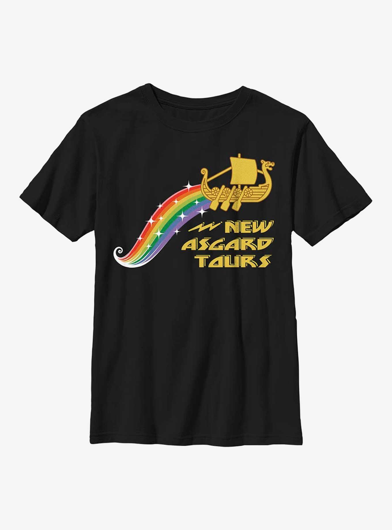 Marvel Thor: Love And Thunder New Asgard Tours Youth T-Shirt, BLACK, hi-res
