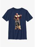 Marvel Thor: Love And Thunder Splatter Paint Korg Youth T-Shirt, NAVY, hi-res