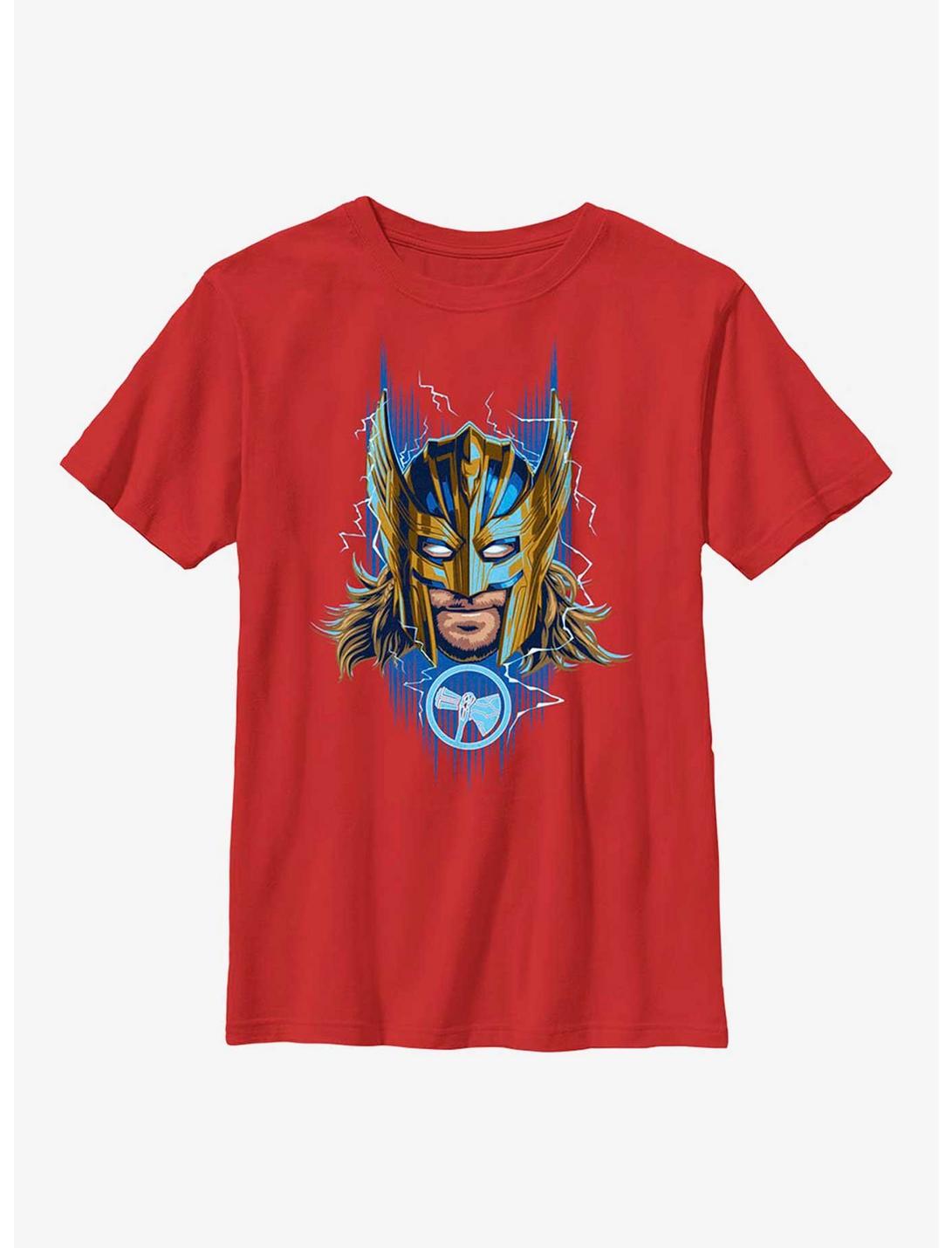 Marvel Thor: Love And Thunder Thor Helmet Youth T-Shirt, RED, hi-res