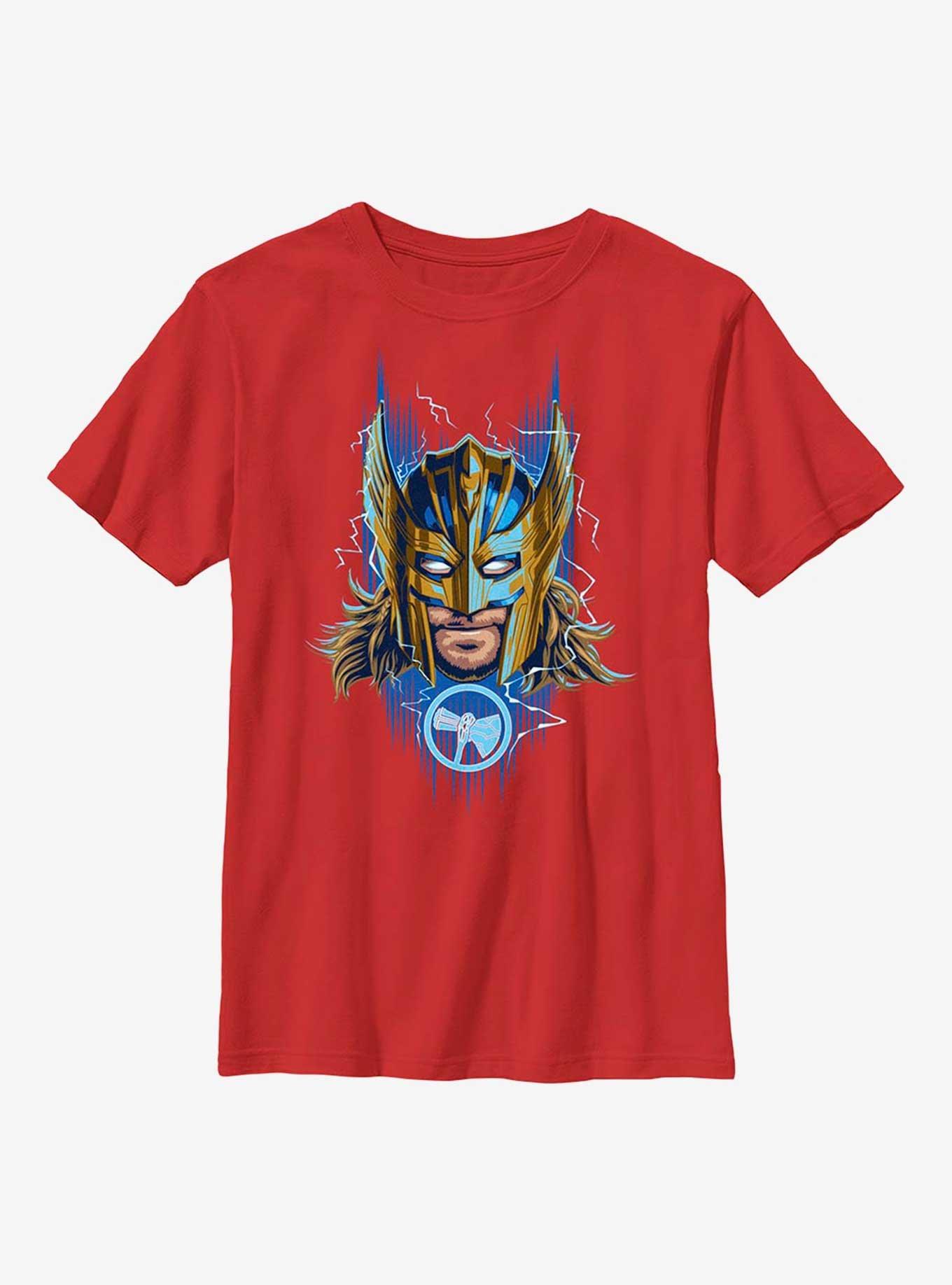 Marvel Thor: Love And Thunder Thor Helmet Youth T-Shirt, RED, hi-res