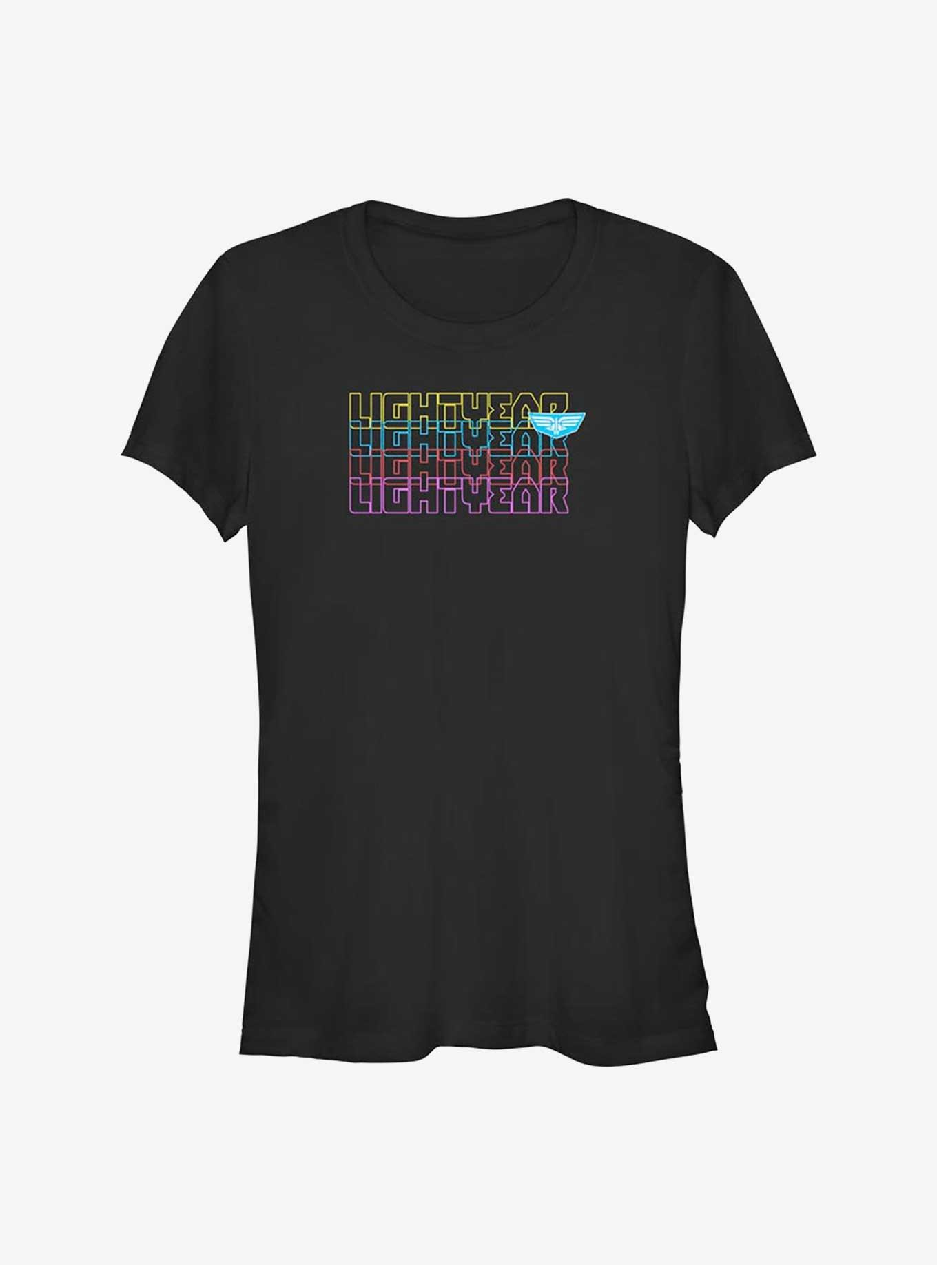 Disney Pixar Lightyear Stacked Girls T-Shirt, BLACK, hi-res