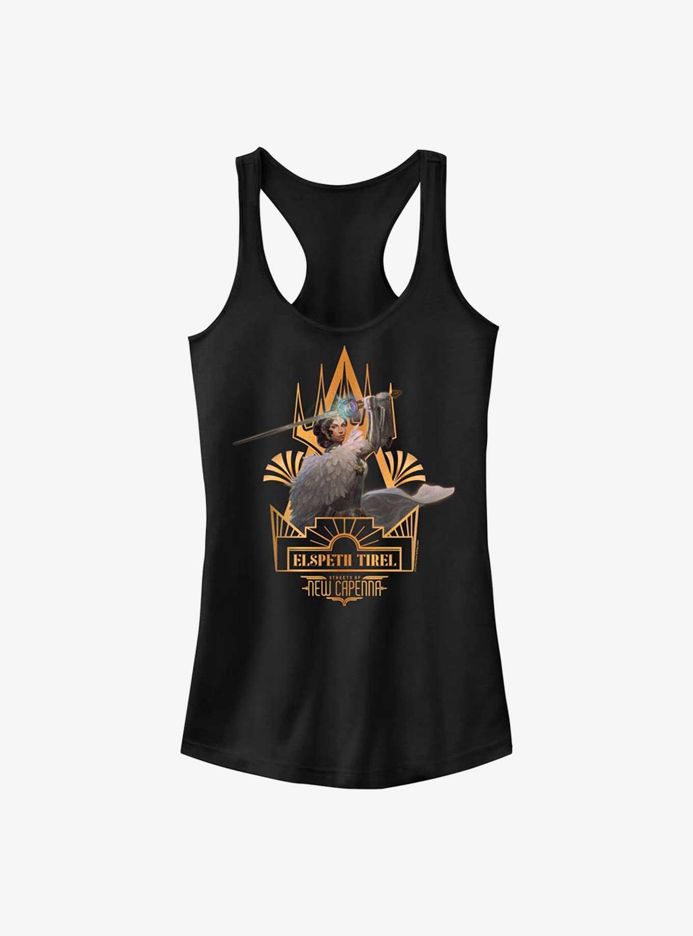 Magic The Gathering Elspeth Tirel Deco Girls Tank, BLACK, hi-res