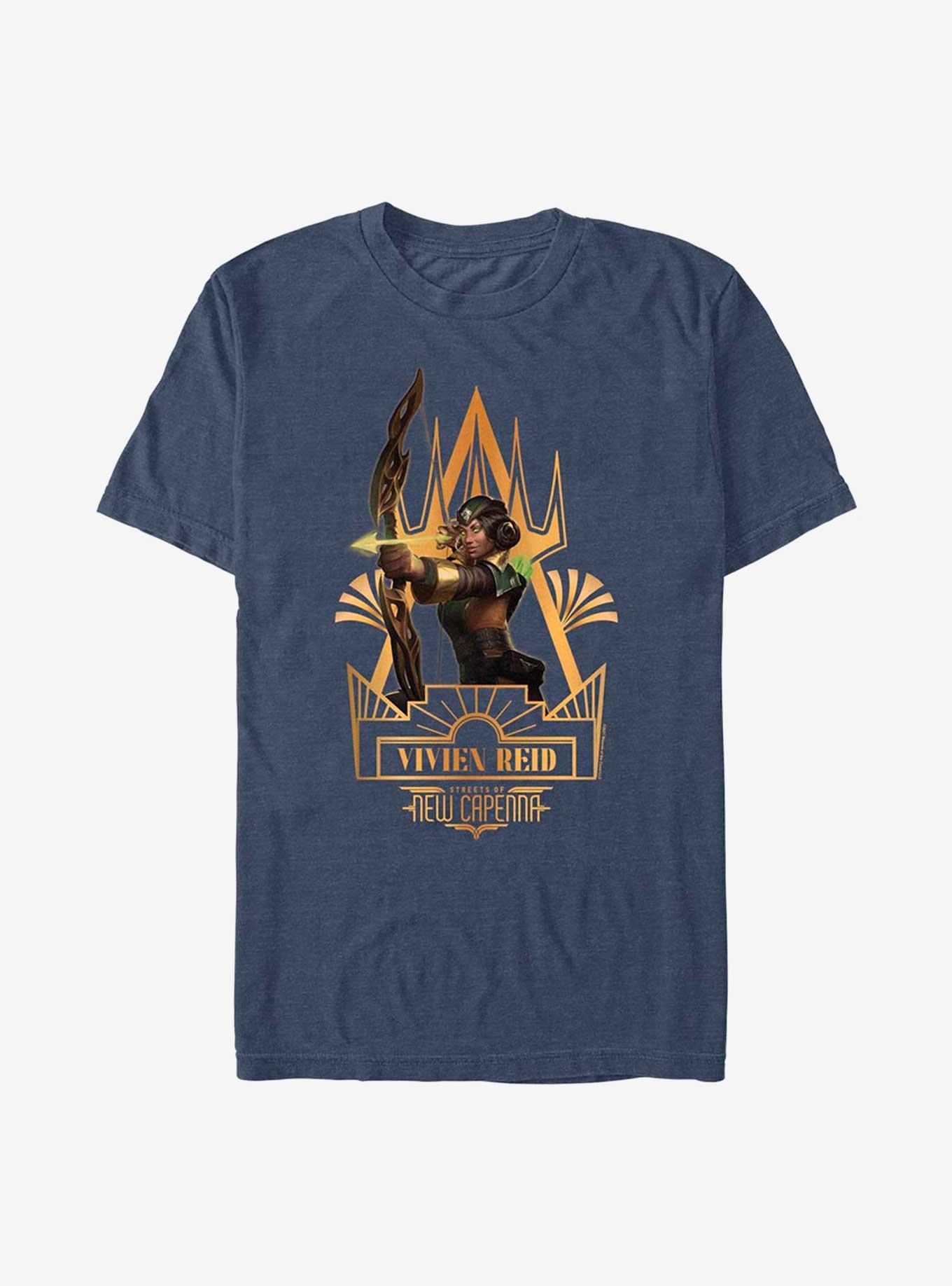 Magic The Gathering Vivien Reid Deco T-Shirt, NAVY HTR, hi-res