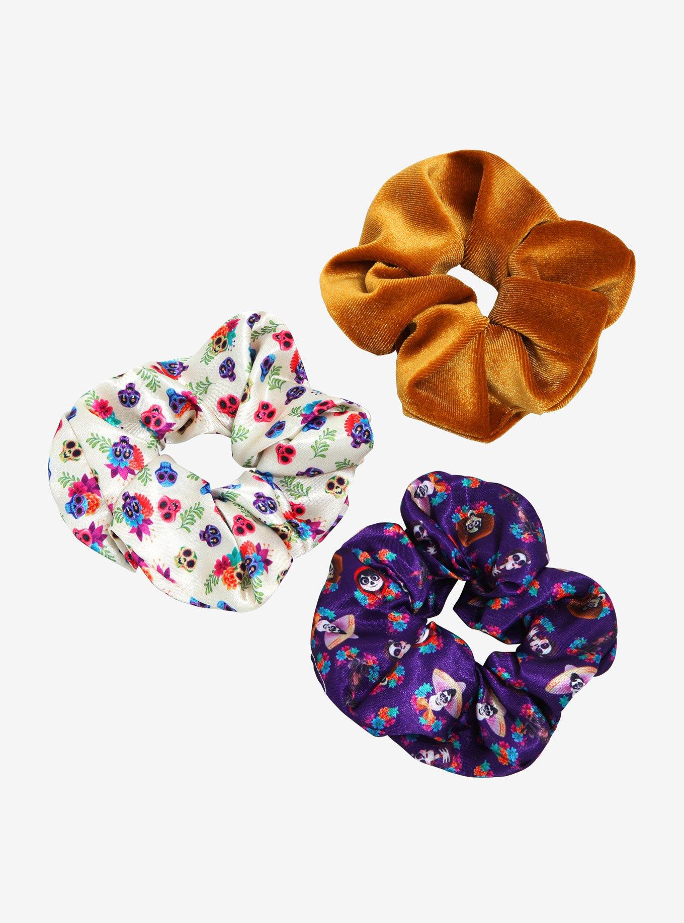 Disney Pixar Coco Characters & Flowers Scrunchy Set - BoxLunch Exclusive , , hi-res