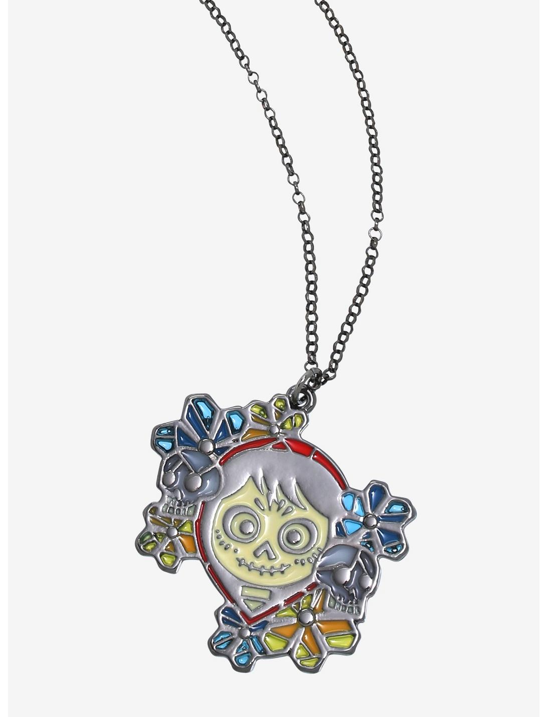 Disney Pixar Coco Stained Glass Miguel Necklace - BoxLunch Exclusive, , hi-res