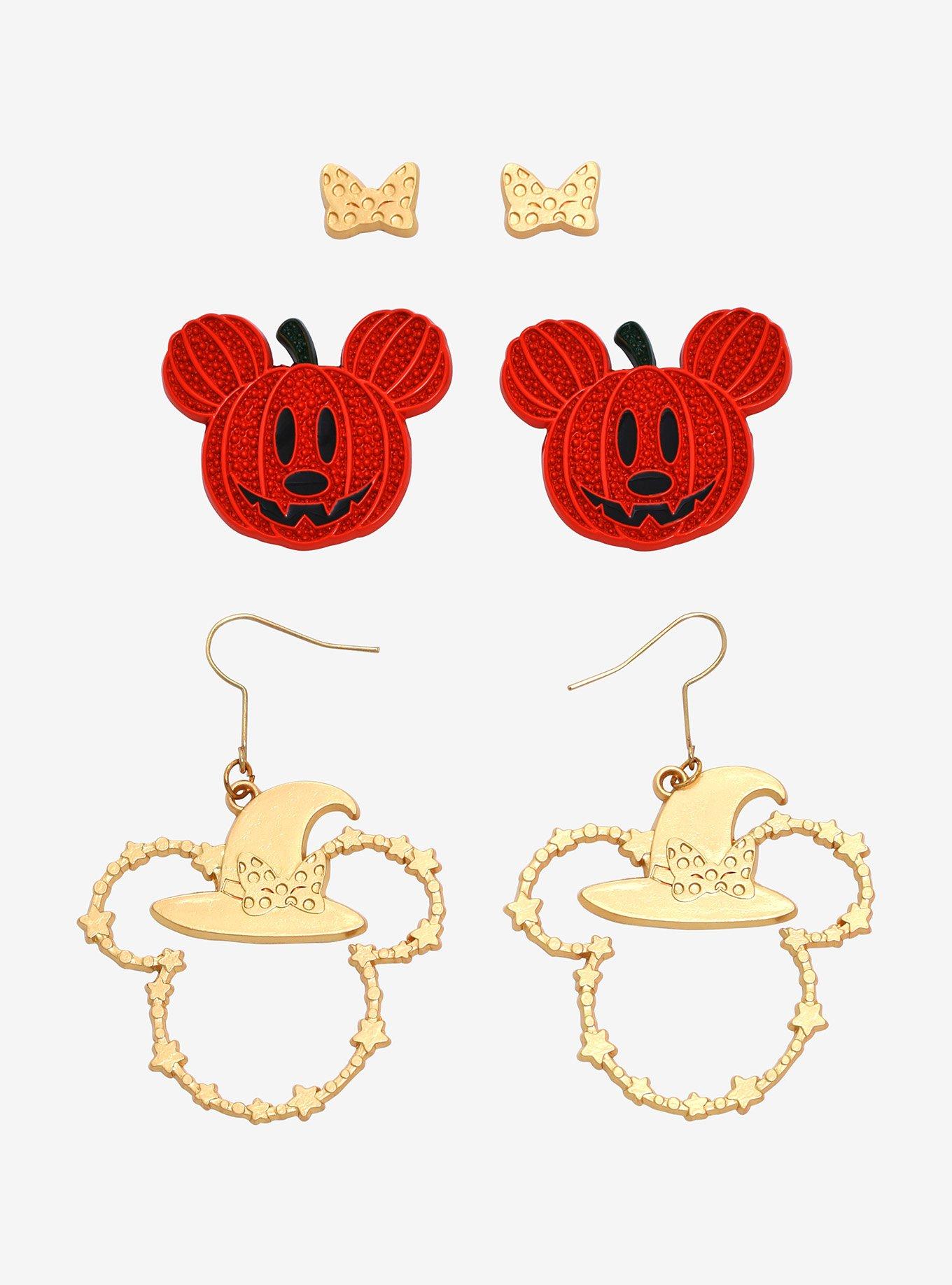 Disney Mickey Mouse & Minnie Mouse Halloween Earring Set - BoxLunch Exclusive  , , hi-res
