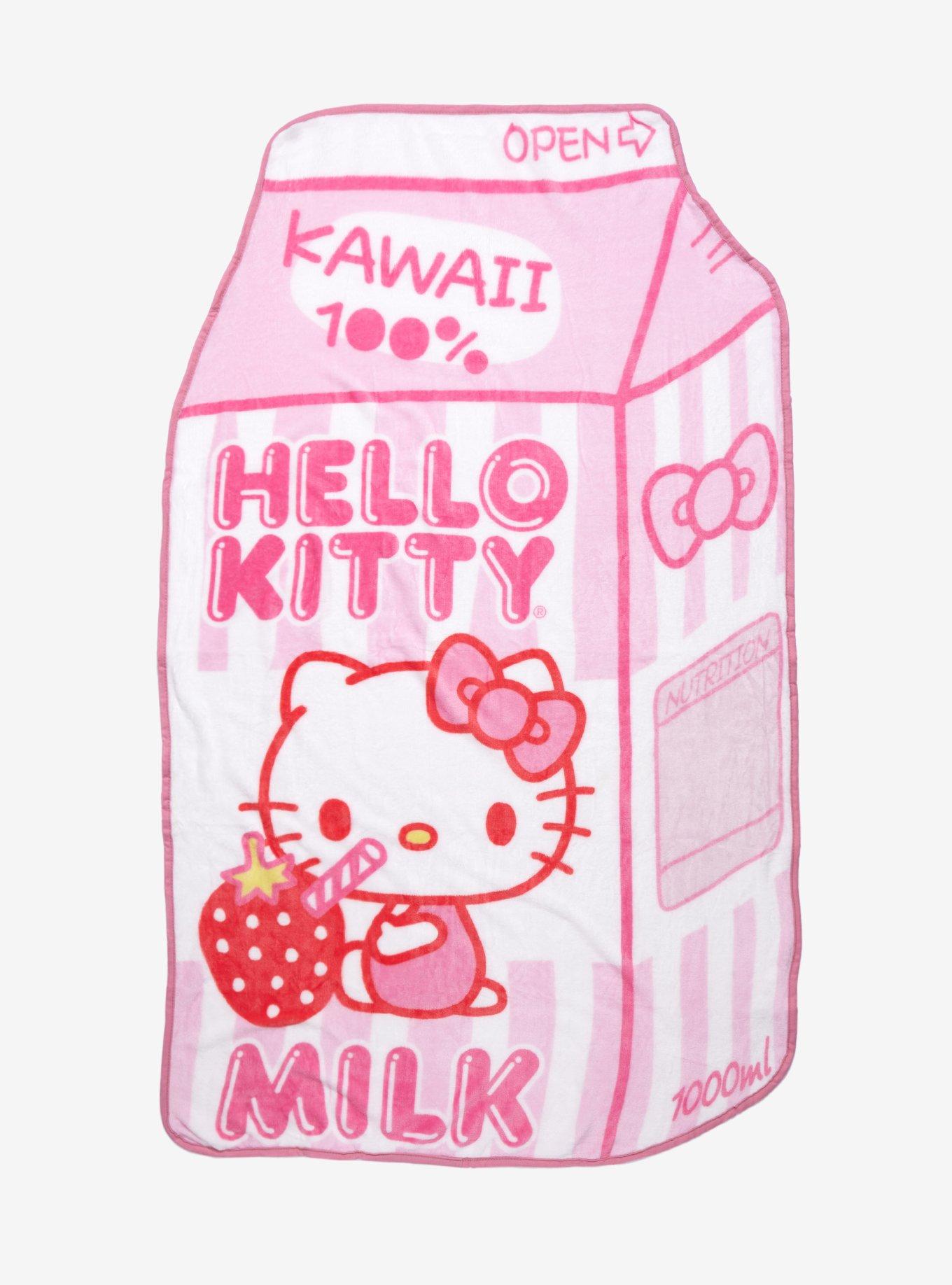 Hello Kitty Milk Carton Figural Throw Blanket Hot Topic