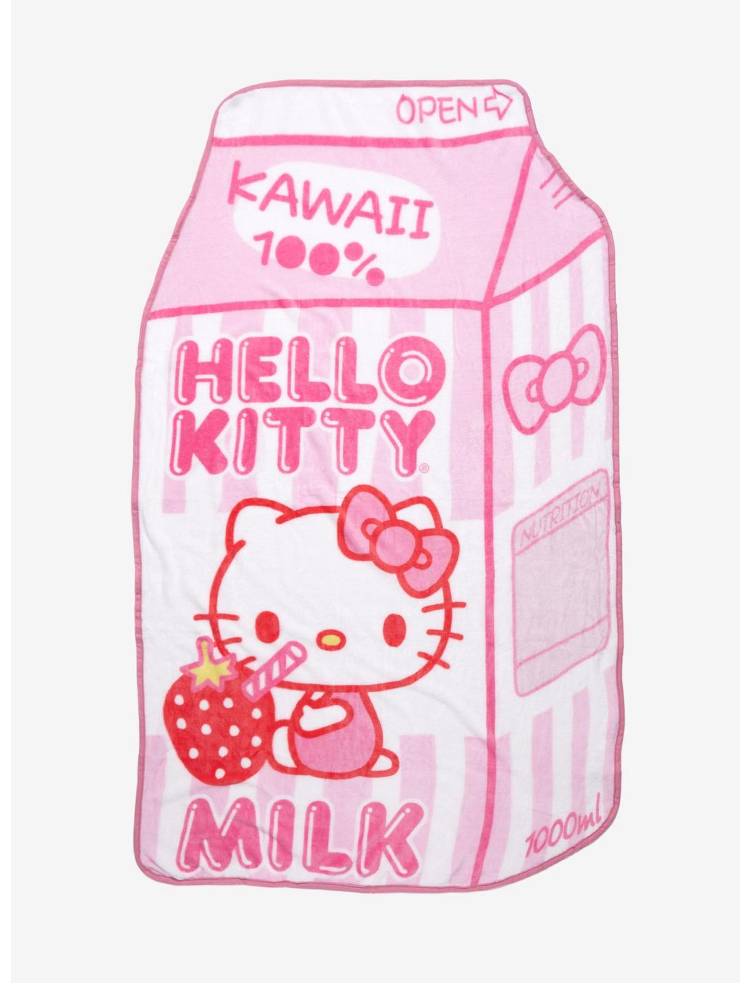 Hello Kitty Milk Carton Figural Throw Blanket, , hi-res