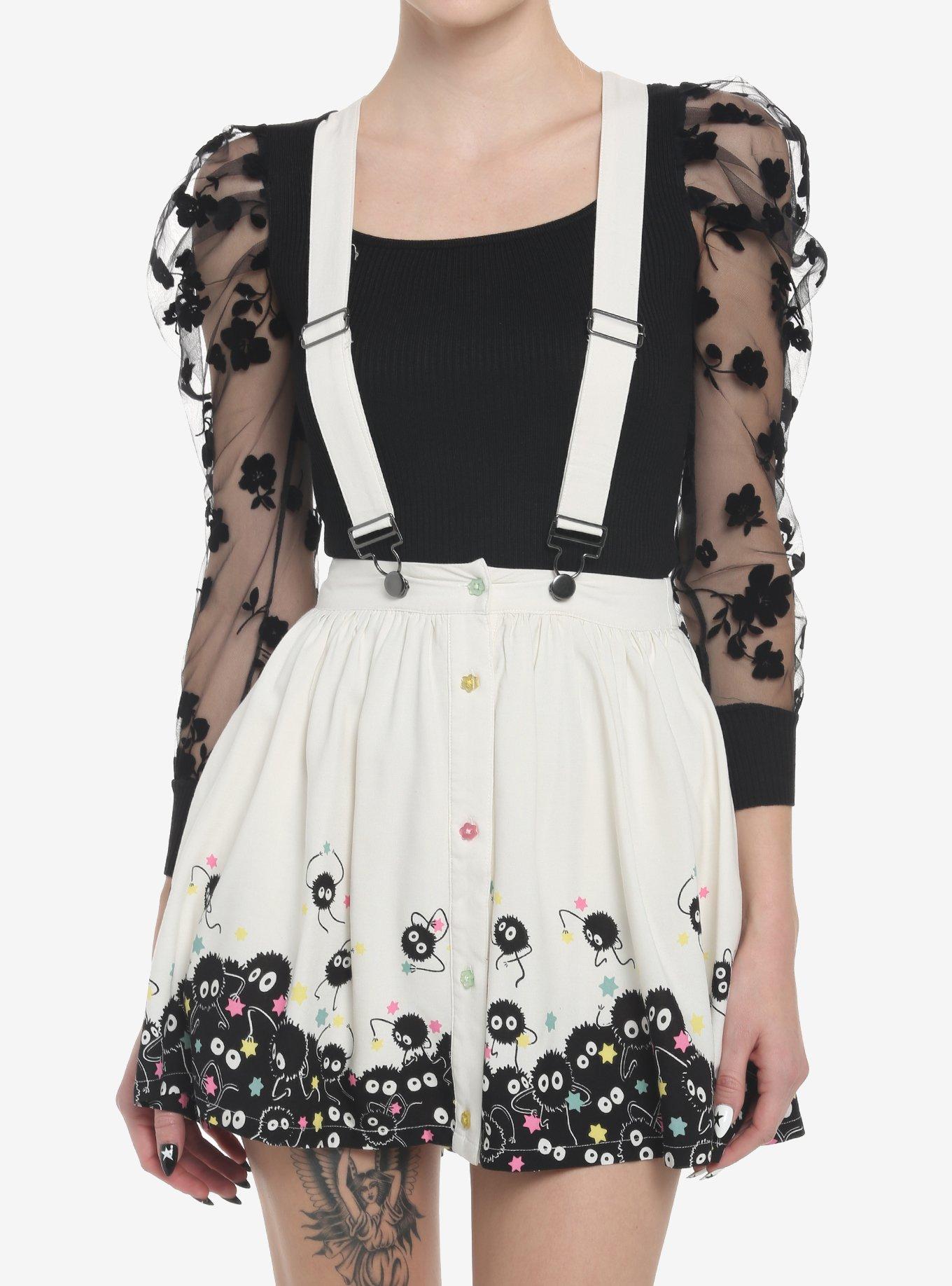 Her Universe Studio Ghibli Spirited Away Soot Sprites Star Candy Suspender Skirt, MULTI, hi-res