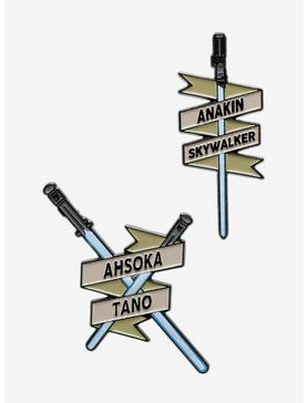 Star Wars Ahsoka Tano & Anakin Skywalker Lightsaber Enamel Pin Set, , hi-res