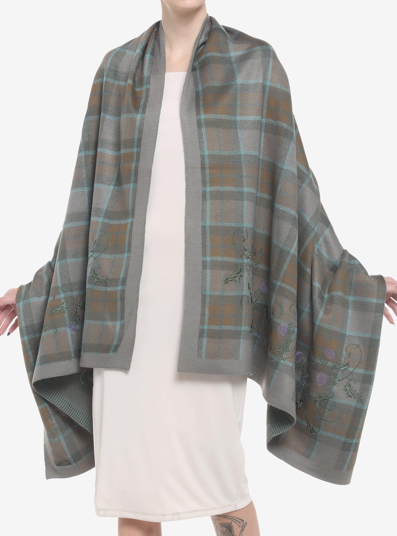 Her Universe Outlander Tartan Plaid Open Shawl, , hi-res