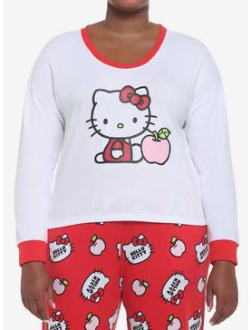 Hello Kitty Apple Skimmer Long-Sleeve Pajama Top Plus Size, , hi-res