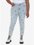Hello Kitty Icons Mom Jeans Plus Size, LIGHT WASH, hi-res
