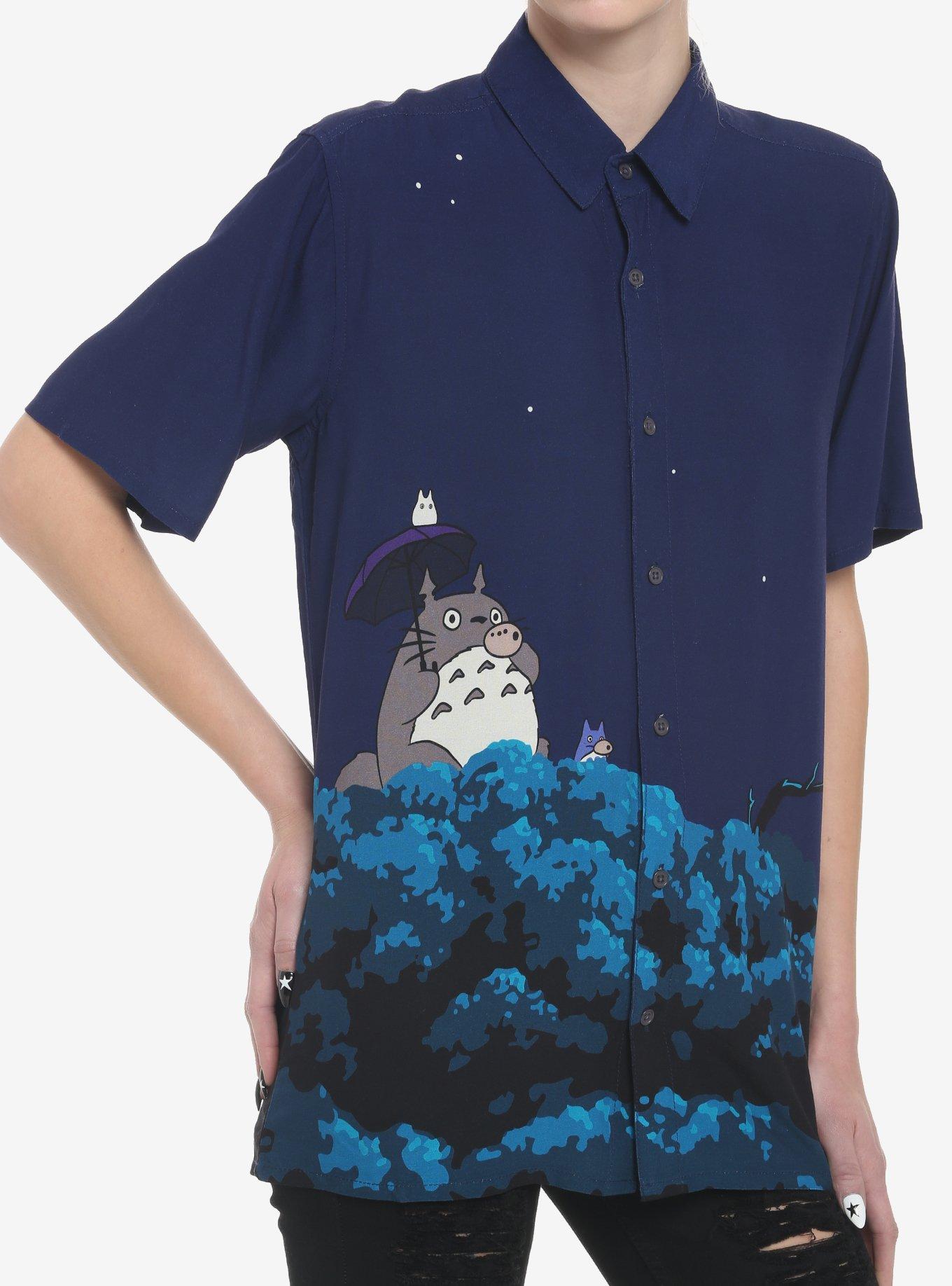 Her Universe Studio Ghibli My Neighbor Totoro Night Sky Oversized Woven Button-Up, BLUE  NAVY, hi-res