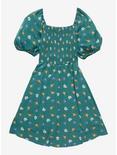 Her Universe Disney Aladdin Icons Allover Print Smocked Dress - BoxLunch Exclusive, TEAL, hi-res