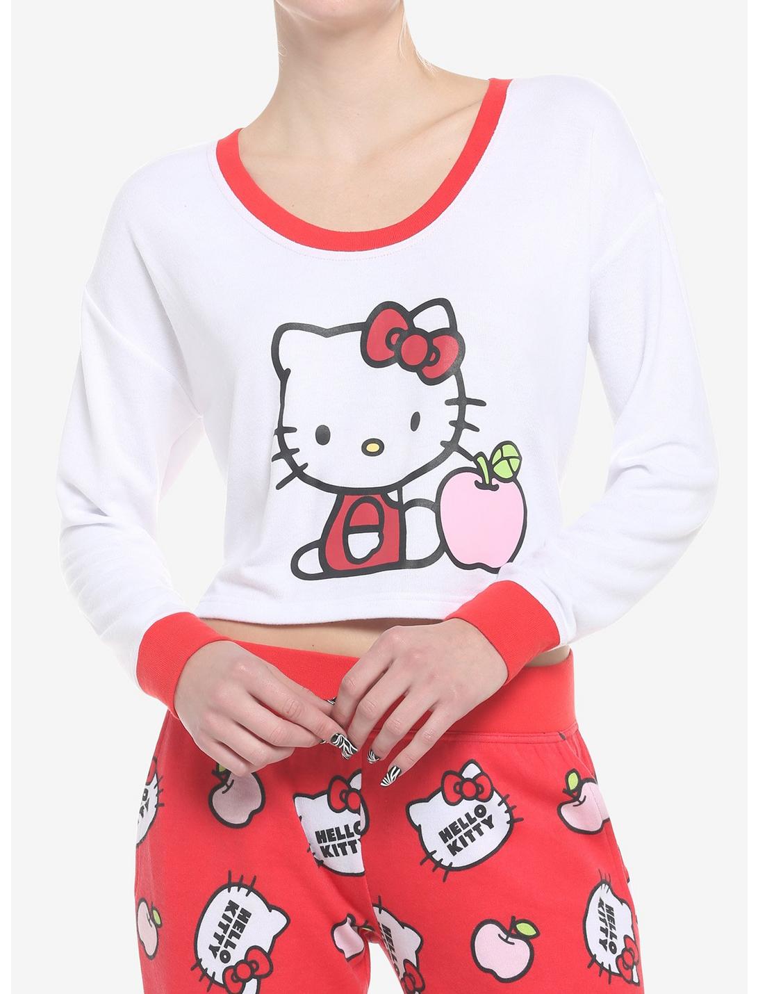 Hello Kitty Apple Girls Skimmer Long-Sleeve Pajama Top, MULTI, hi-res