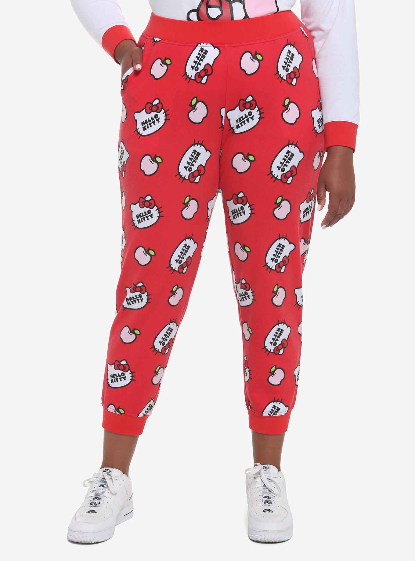 Hello Kitty Apple Girls Jogger Pajama Pants Plus Size