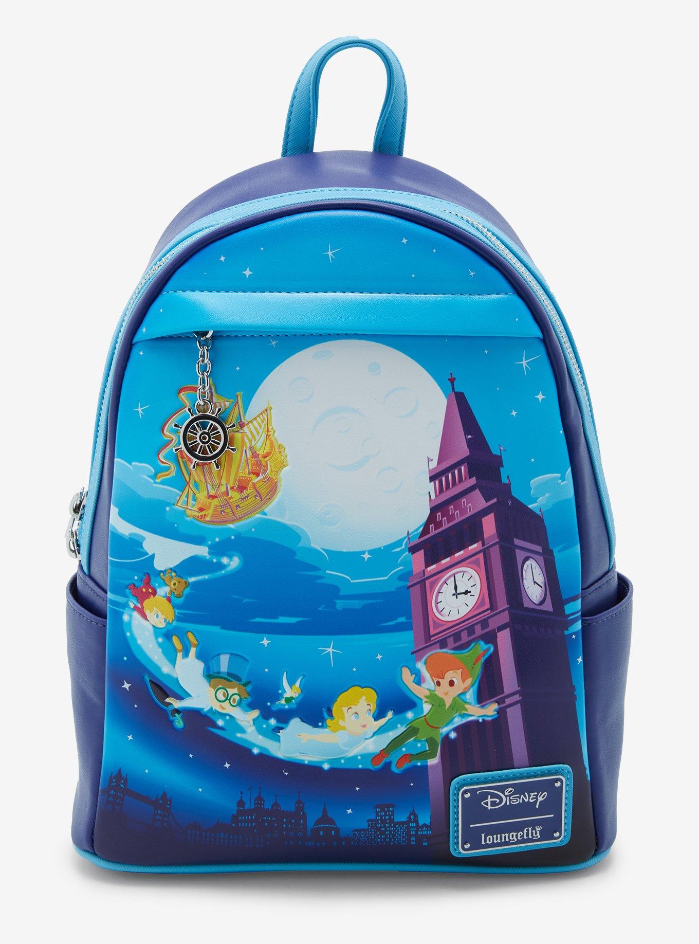 Loungefly Disney Peter Pan Nighttime Flight Glow in the Dark Mini Backpack BoxLunch Exclusive BoxLunch