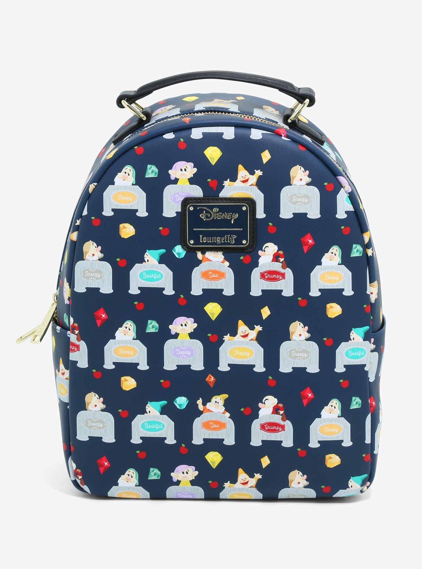 Disney Snow White And Dwarfs Allover Print Mini Backpack