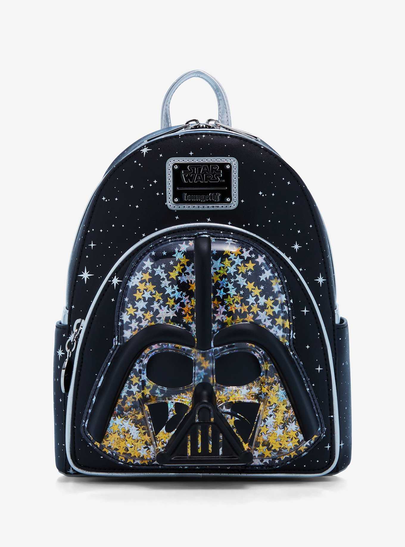 Loungefly Star Wars Darth Vader Helmet Glitter Mini Backpack — BoxLunch Exclusive, , hi-res