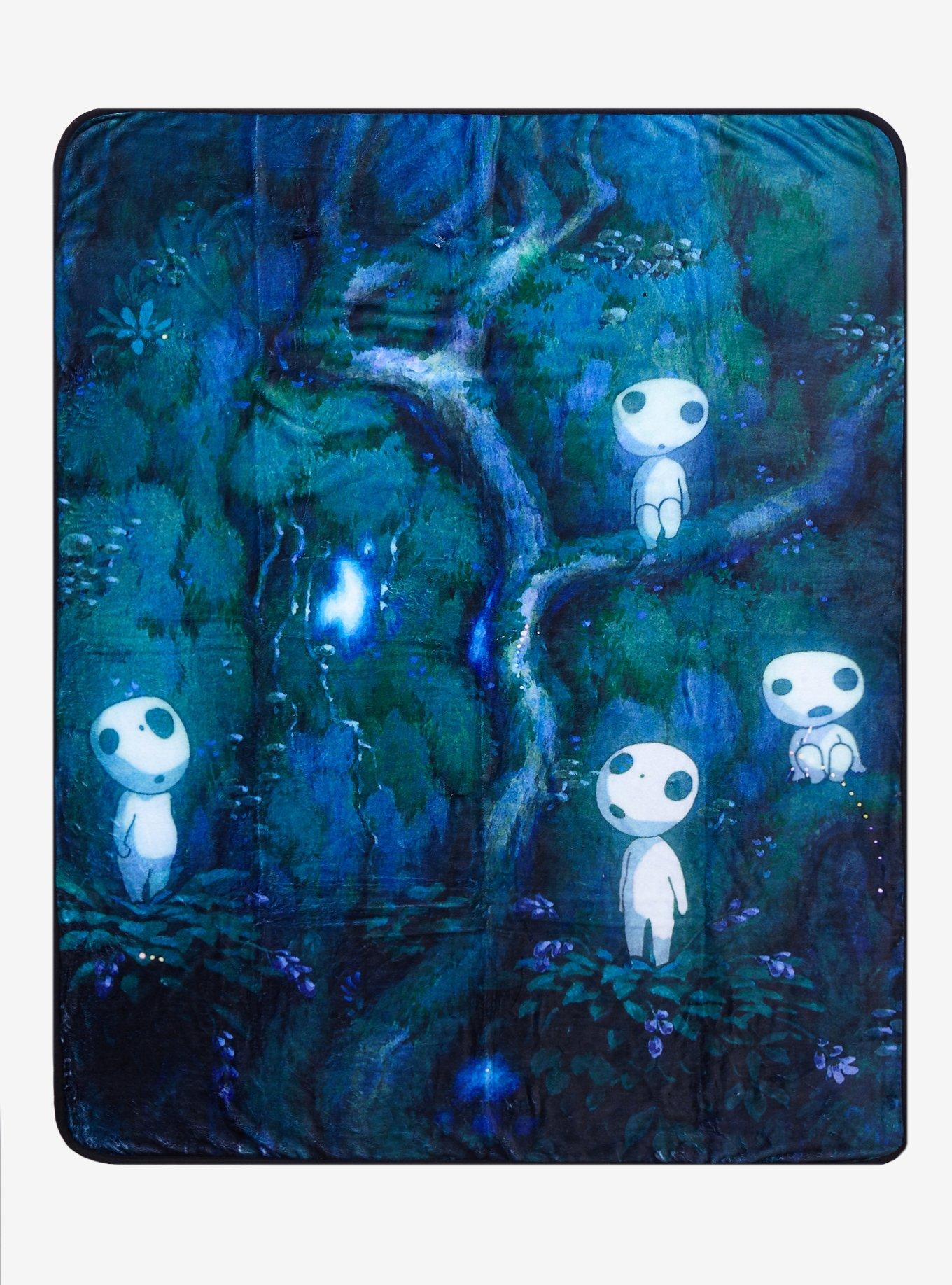 Studio Ghibli Princess Mononoke Kodama Throw Blanket, , hi-res