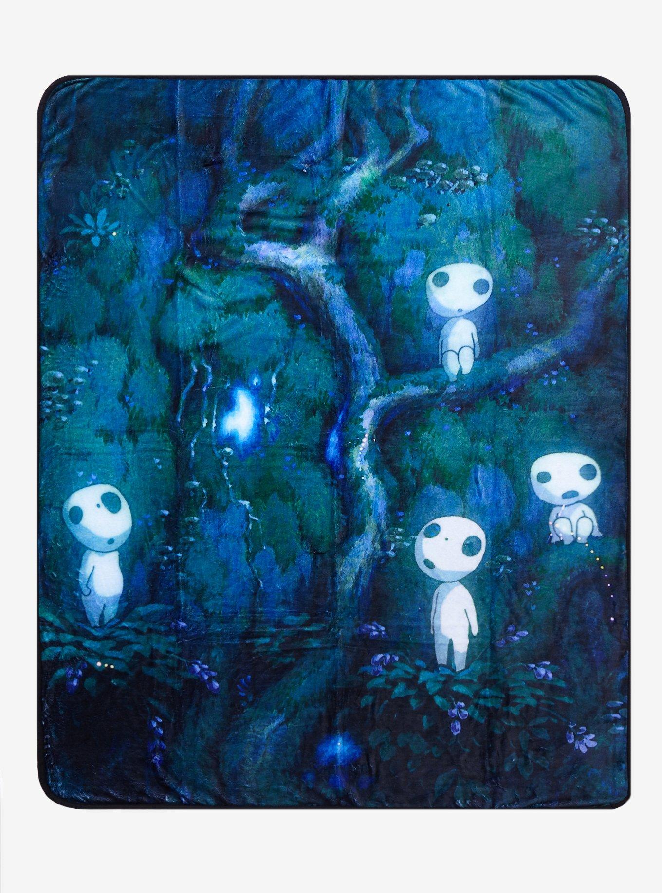 Studio Ghibli Princess Mononoke Kodama Throw Blanket, , hi-res