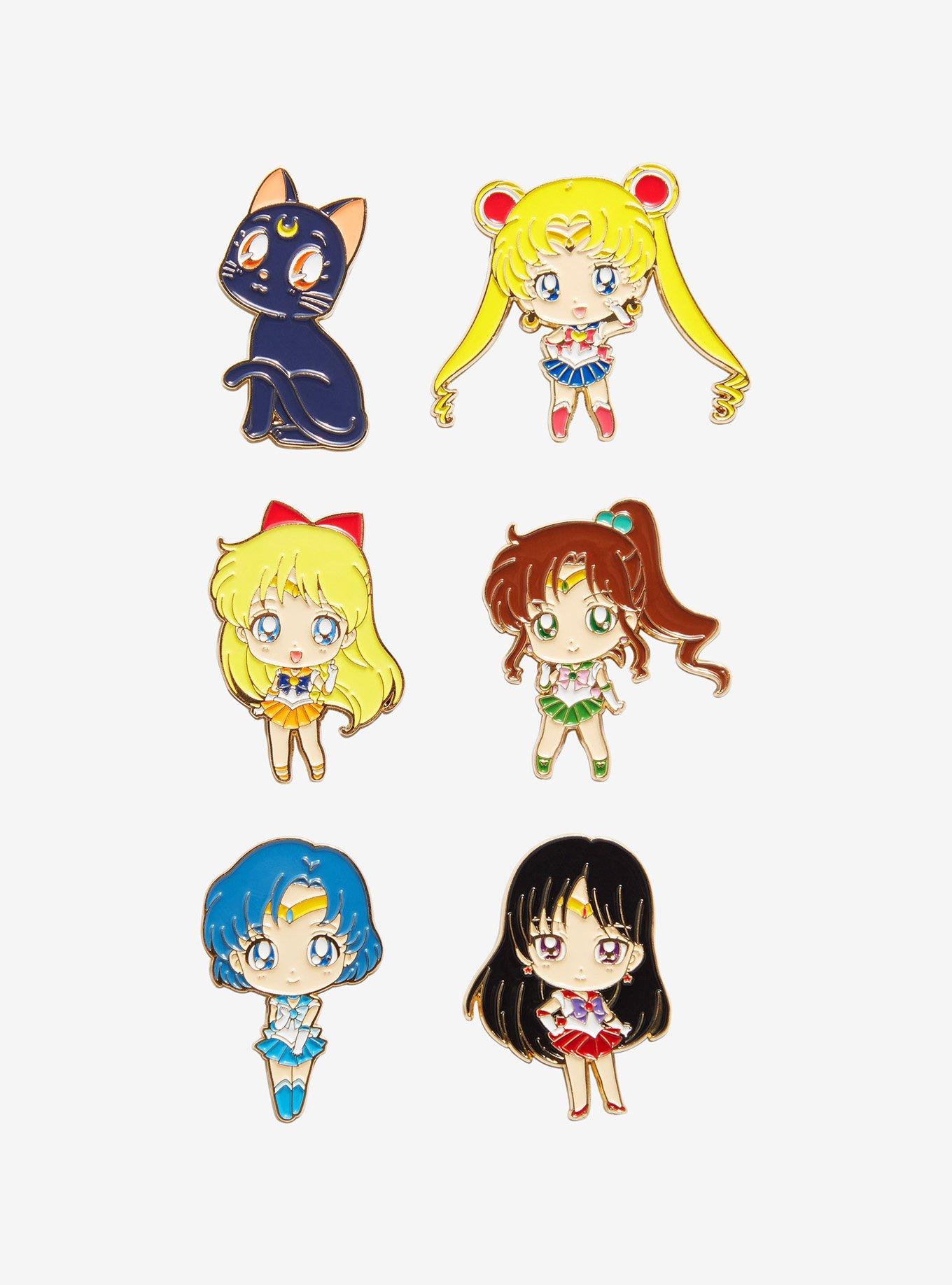 Sailor Moon Chibi Scouts Blind Box Enamel Pin, , hi-res