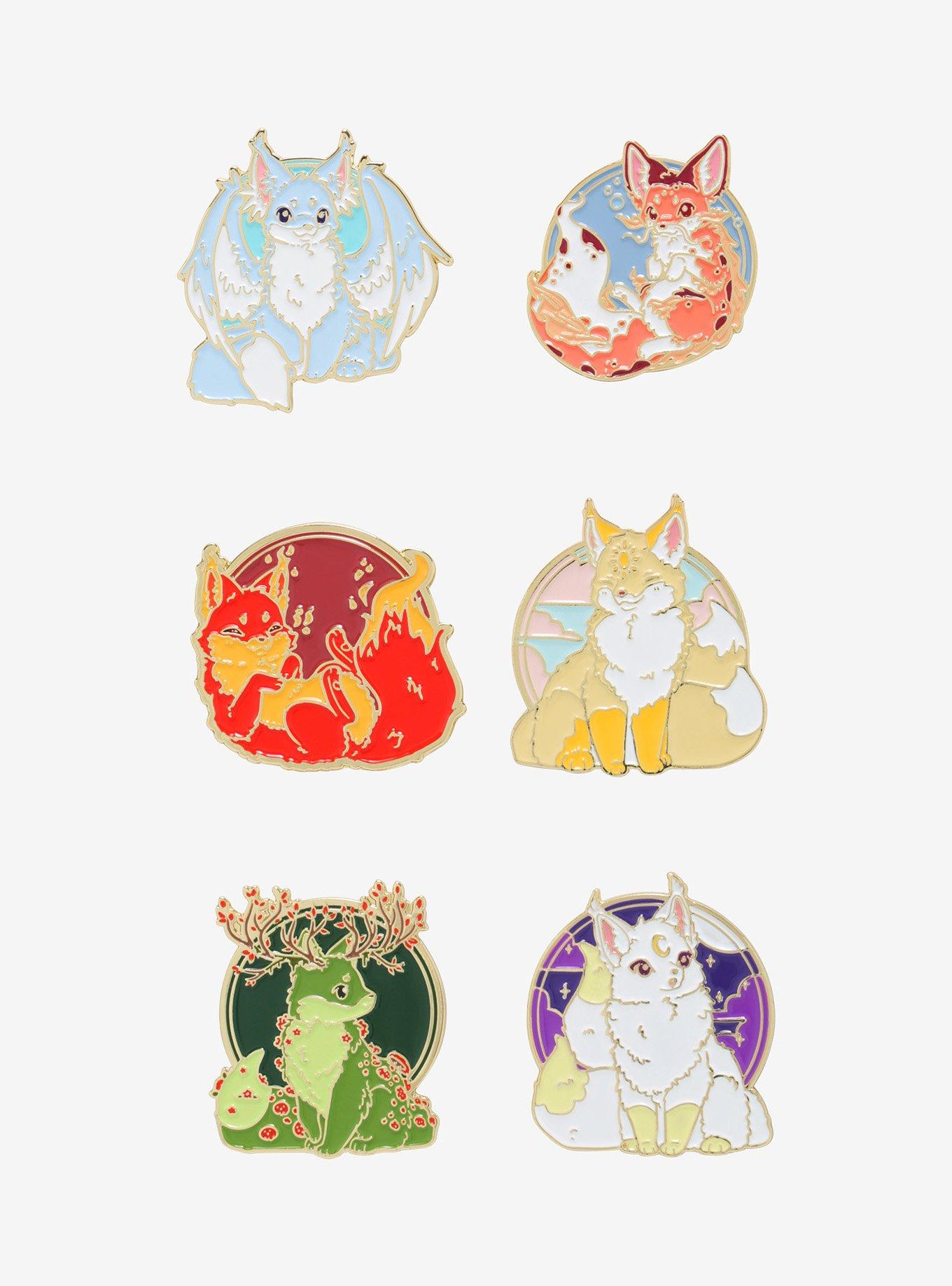 Mystical Fox Blind Box Enamel Pin By Naomi Lord Art, , hi-res