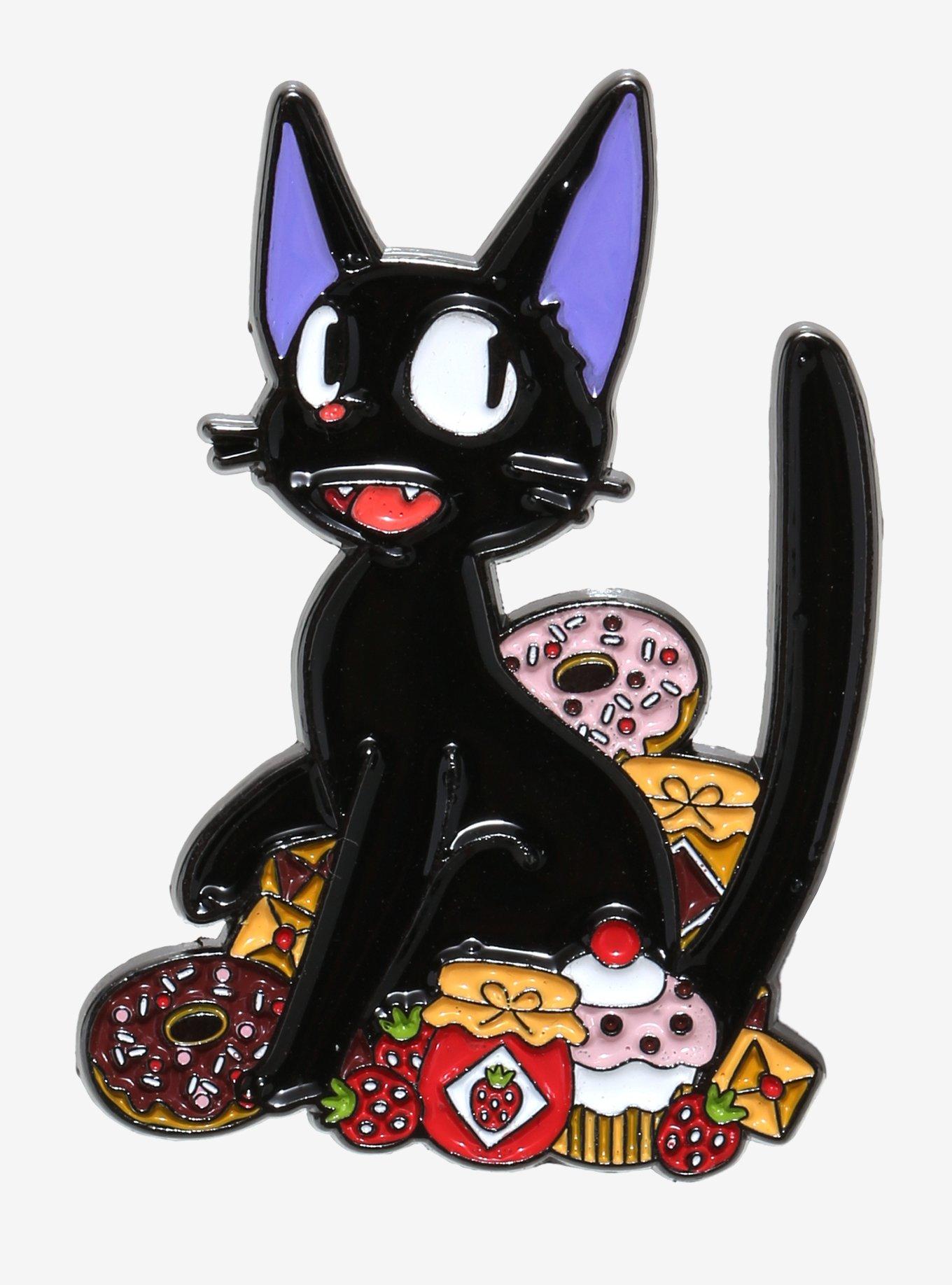 Studio Ghibli Kiki's Delivery Service Jiji Treats Enamel Pin, , hi-res