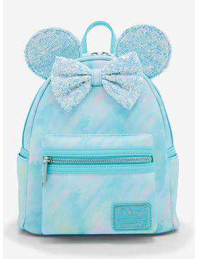 Plus Size Loungefly Disney Minnie Mouse Sequin Bow Mini Backpack - BoxLunch Exclusive, , hi-res