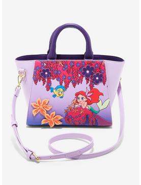 Plus Size The Little Mermaid Floral Handbag - BoxLunch Exclusive, , hi-res