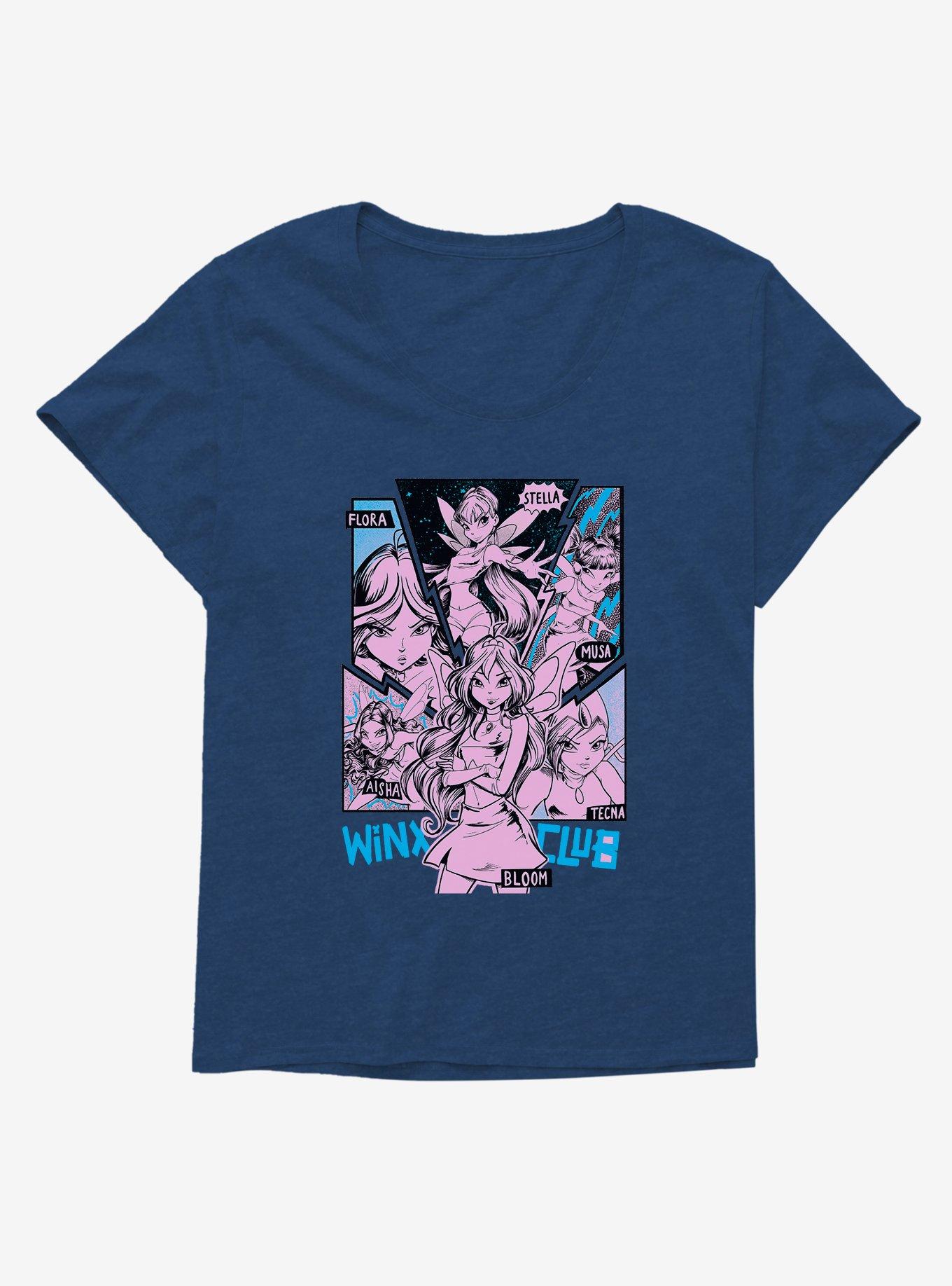 Winx Club Comic Fairies Girl's T-Shirt Plus Size, , hi-res