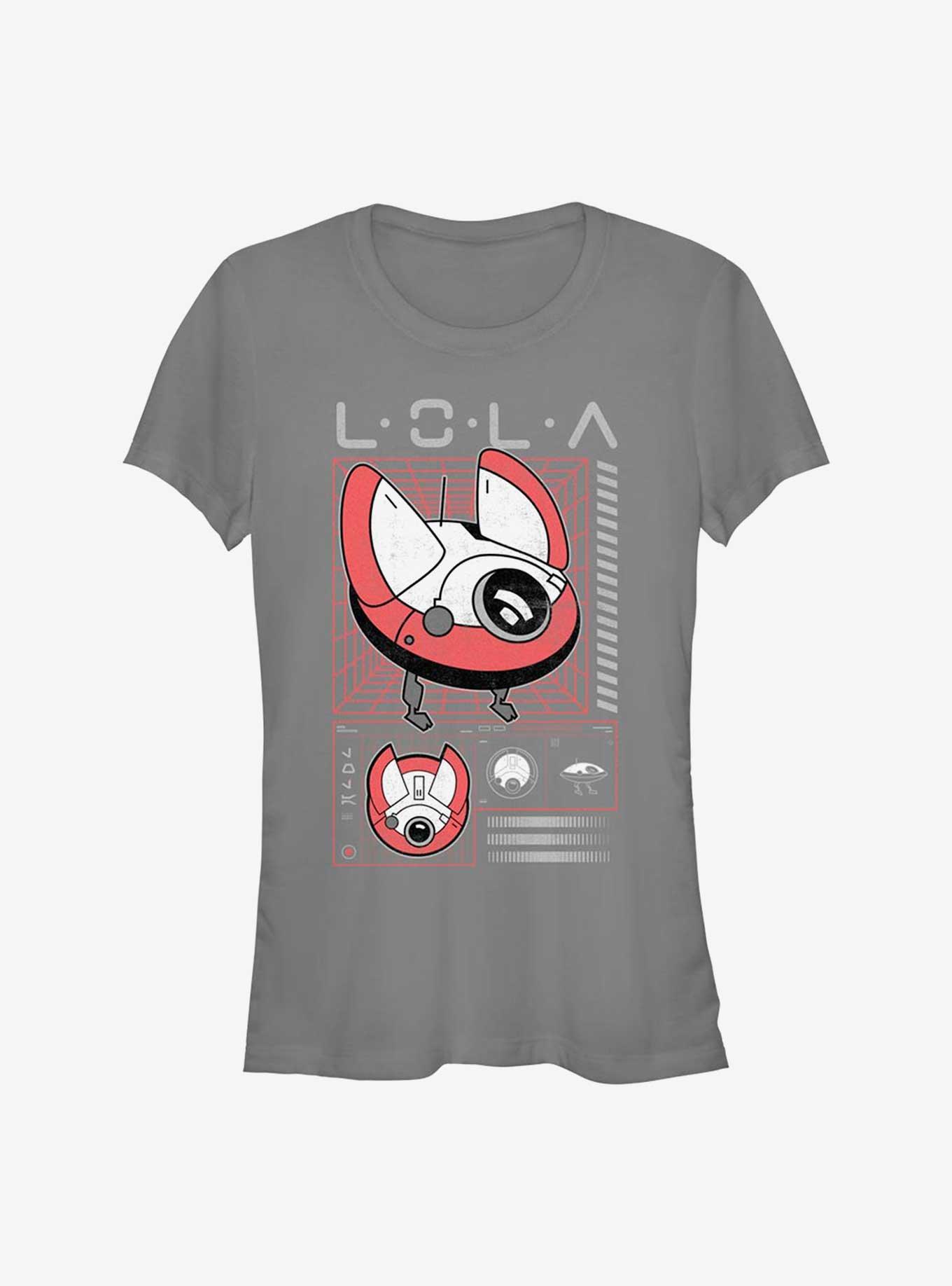 Star Wars Obi-Wan Kenobi Lola Schematic Girls T-Shirt, CHARCOAL, hi-res