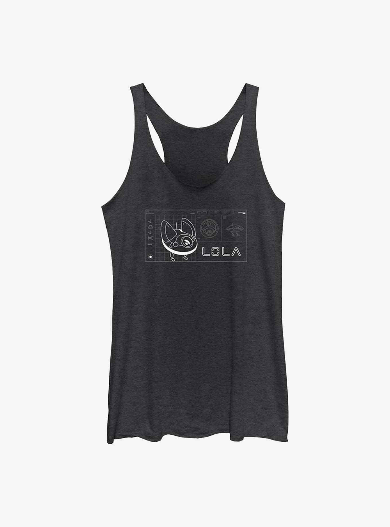 Star Wars Obi-Wan Kenobi Lola Droid Schematic Girls Tank Top, , hi-res