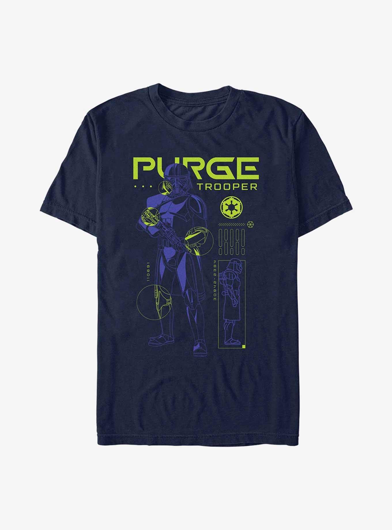 Star Wars Obi-Wan Kenobi Purge Trooper Schematic T-Shirt, NAVY, hi-res