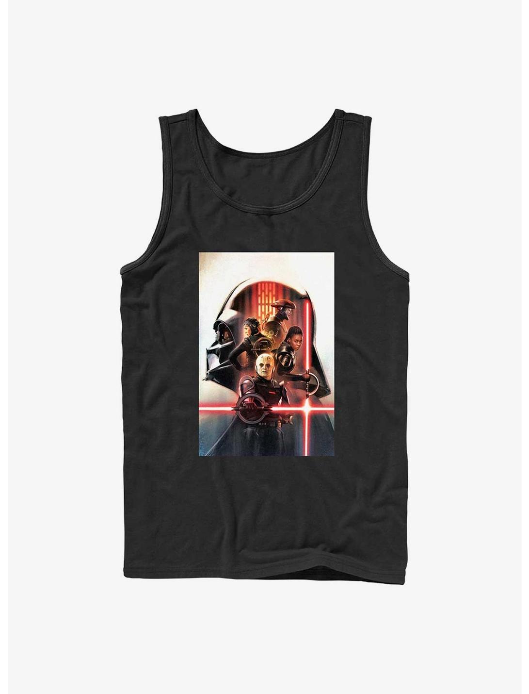 Star Wars Obi-Wan Kenobi Vader Profile Poster Tank Top, BLACK, hi-res