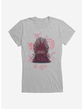 Game Of Thrones Blood Stained Throne Girls T-Shirt, HEATHER, hi-res